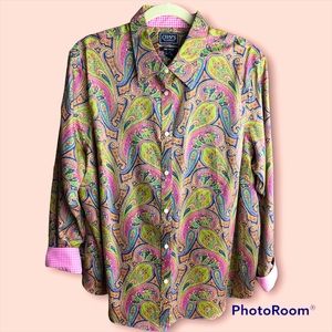CHAPS paisley button up shirt